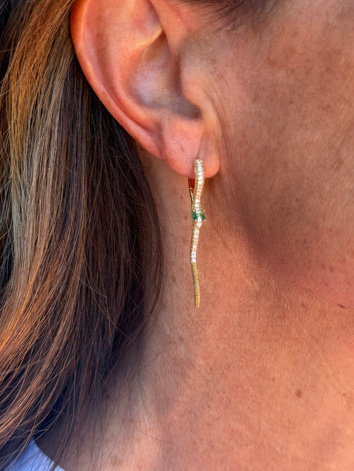 Ruby & Violet Dangle Slither Earring