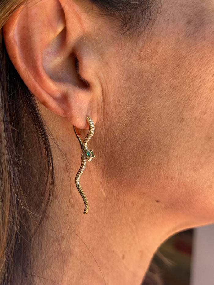 Ruby & Violet Dangle Slither Earring
