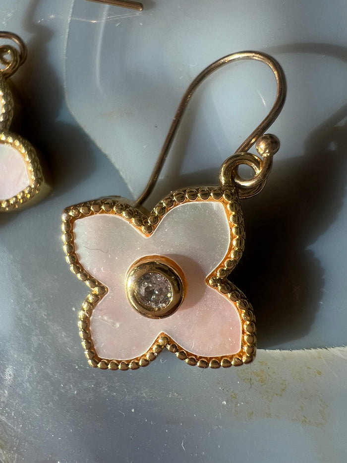 Ruby & Violet MOP Clover Earrings