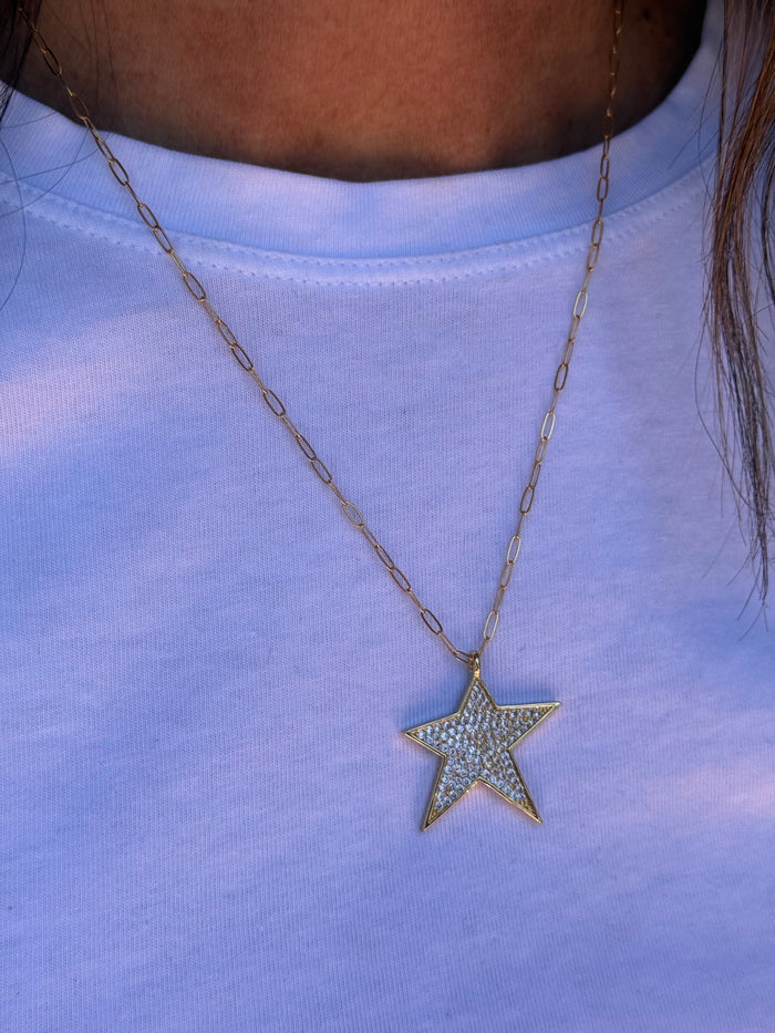 Ruby & Violet Pave Star Neckalce