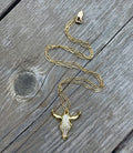 Ruby & Violet Pave Steer Necklace