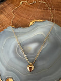 Ruby & Violet Puffy Heart Necklace
