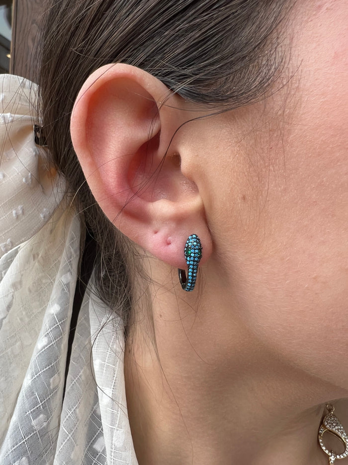 Ruby & Violet Turquoise Snakey Earrings