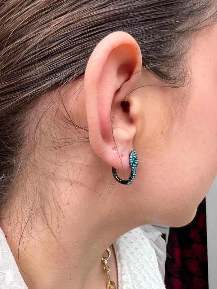 Ruby & Violet Turquoise Snakey Earrings
