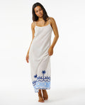 Santorini Sun Printed Maxi Dress - Blue