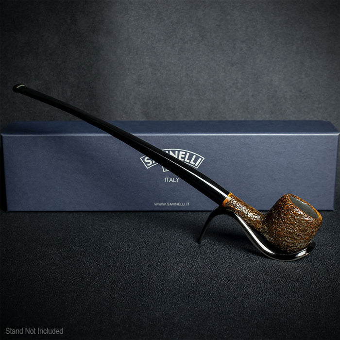 Savinelli Brownblast Churchwarden Briar Pipe - 901 6mm