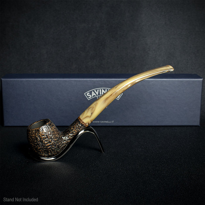 Savinelli Ginger's Favourite Rustic Brown Briar Pipe - 626 6mm