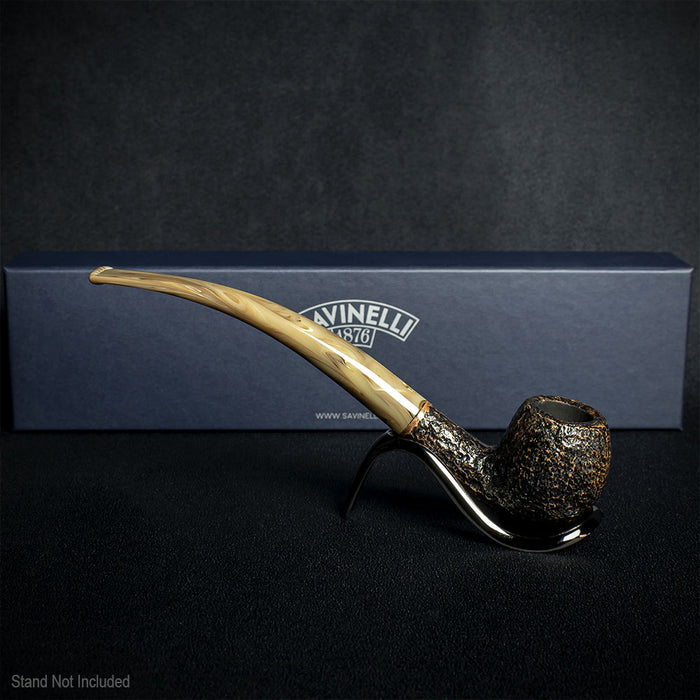 Savinelli Ginger's Favourite Rustic Brown Briar Pipe - 626 6mm