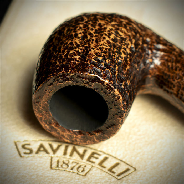 Savinelli Sasso Rusticated 601 - 6mm Briar Pipe