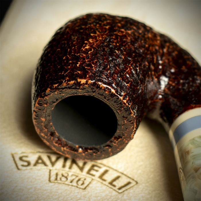 Savinelli Sasso Rusticated 614 - 6mm Briar Pipe