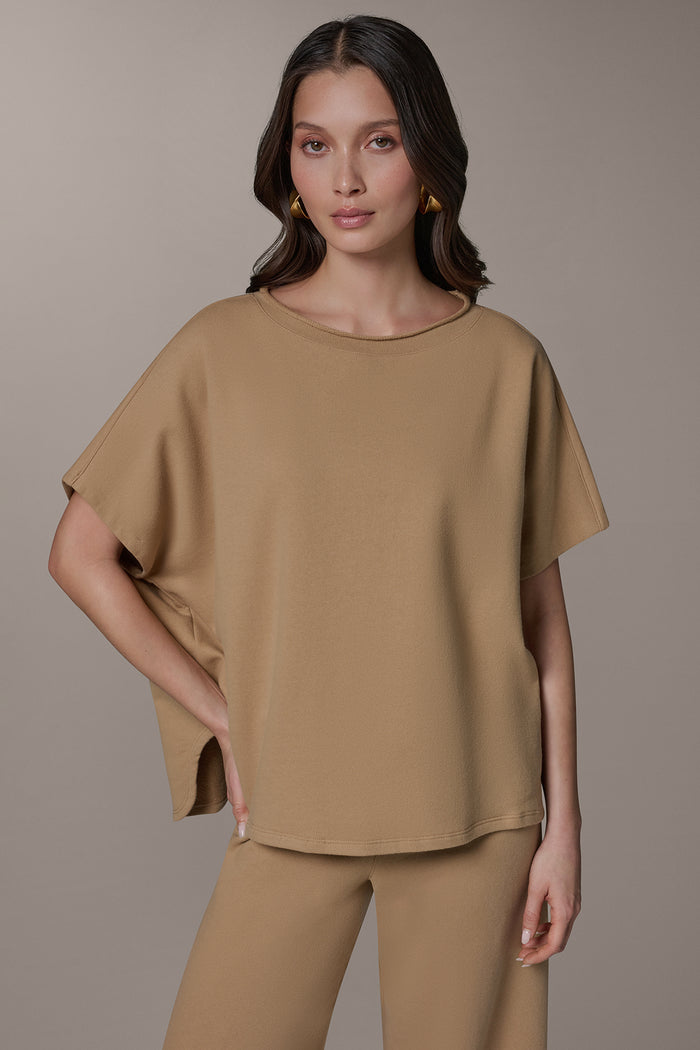 SHORT SLEEVE BOATNECK SWEATER