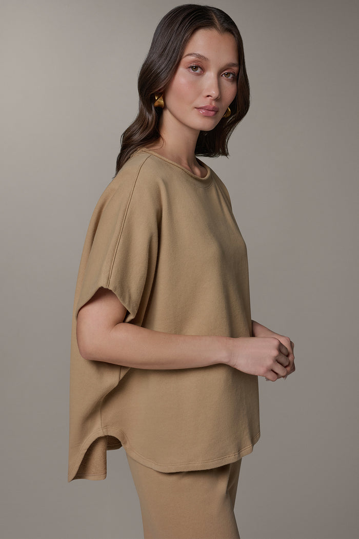 SHORT SLEEVE BOATNECK SWEATER