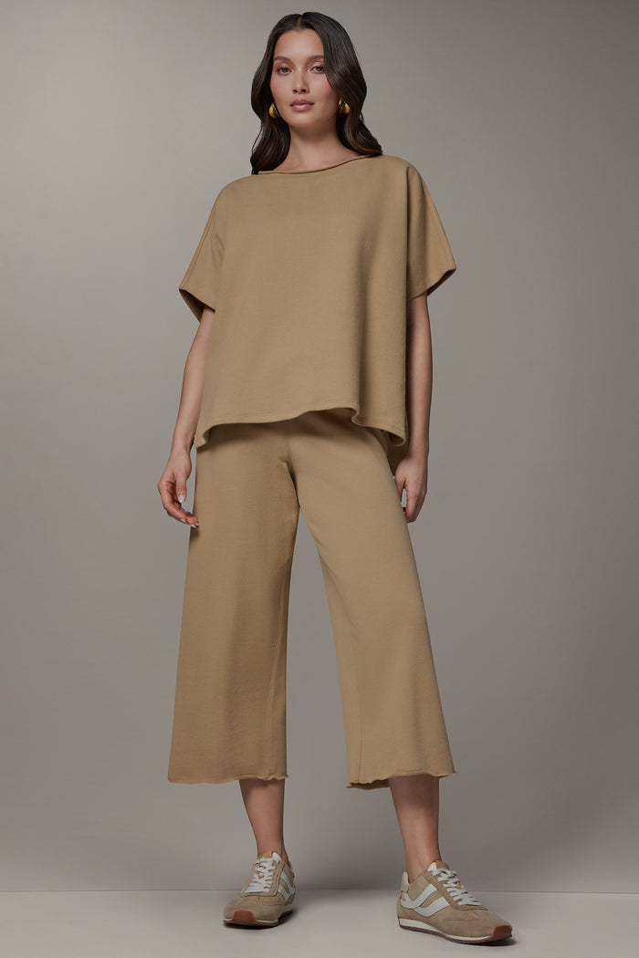 SHORT SLEEVE BOATNECK SWEATER