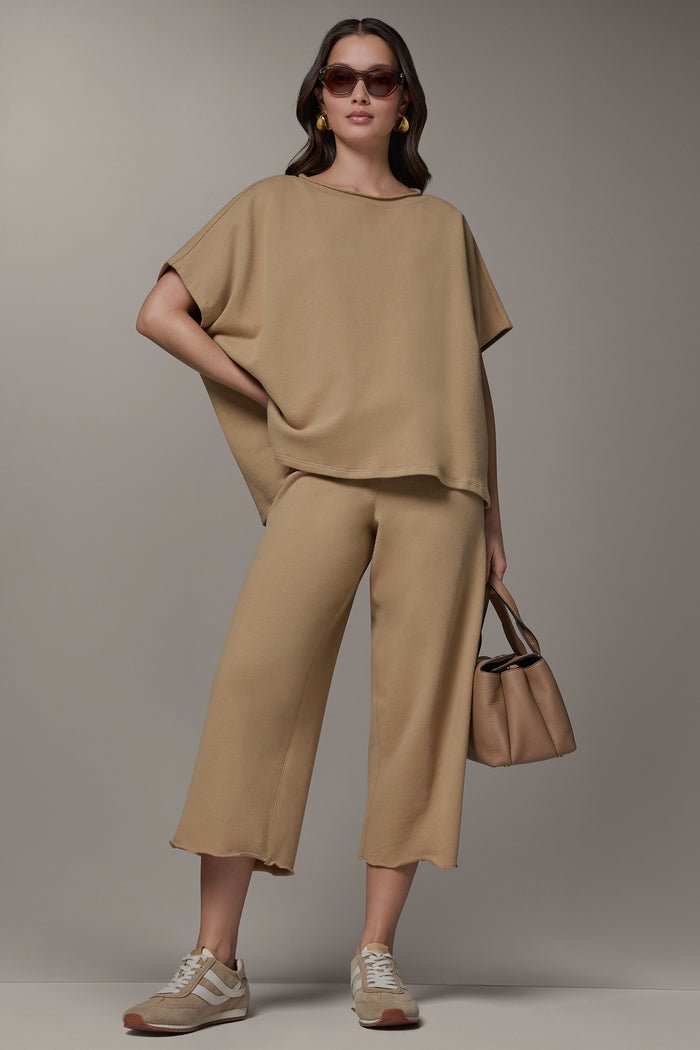 SHORT SLEEVE BOATNECK SWEATER
