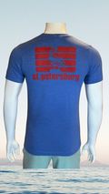 Short Sleeve T-Shirt - Blue - Red St. Pete Pelican