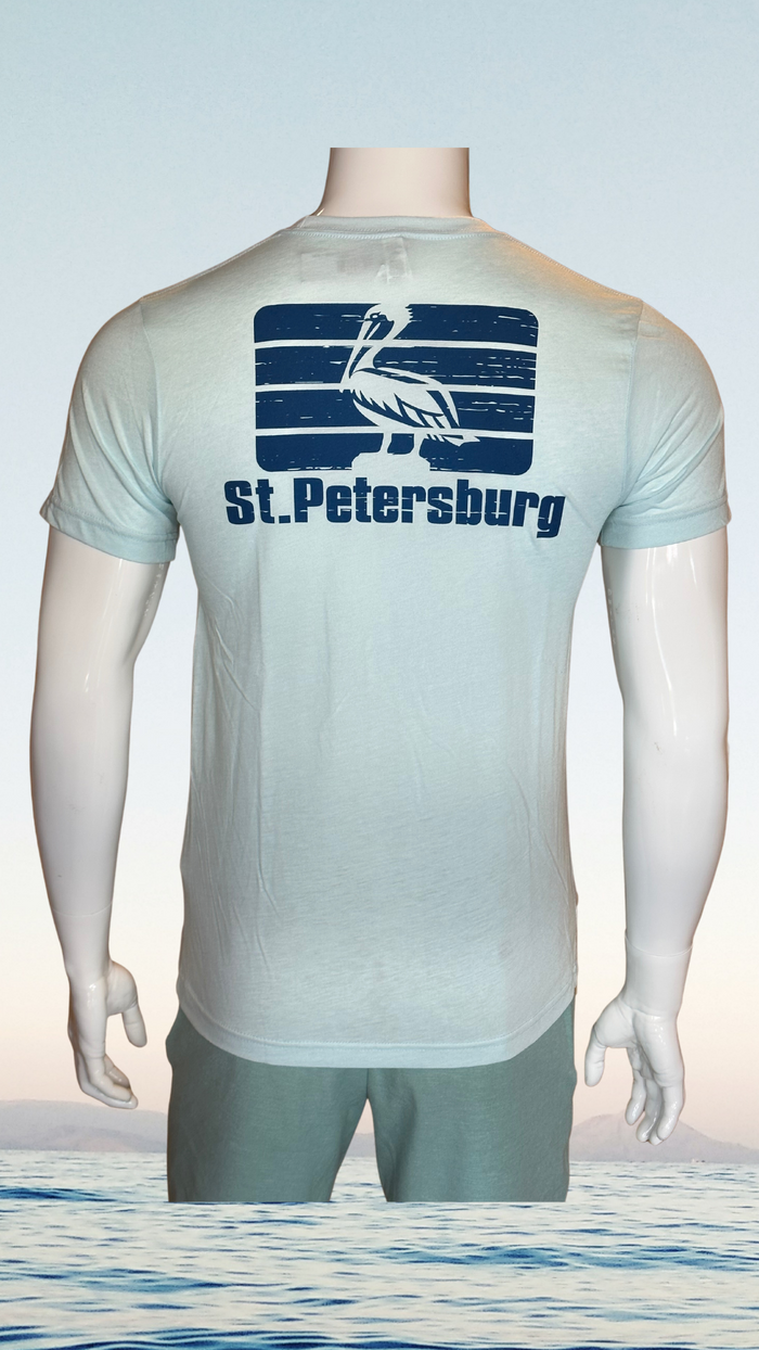 Short Sleeve T-Shirt - Ice Blue - Blue St. Pete Pelican