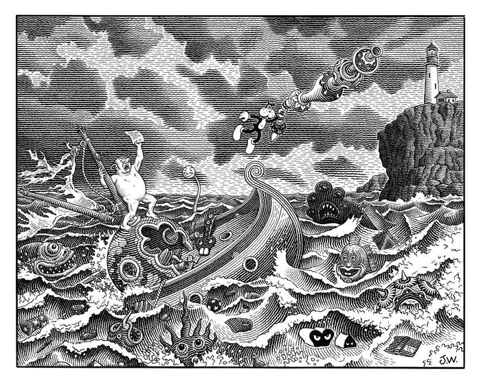 Signed print: The Wreck of the Good Ship Monkeybusiness