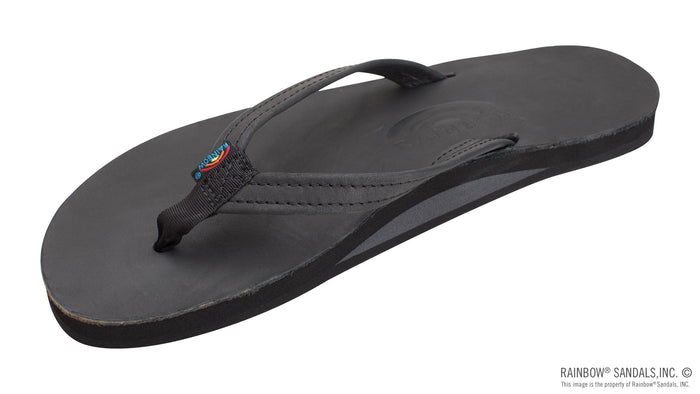 Single Arch Narrow Strap Sandals - Classic Black