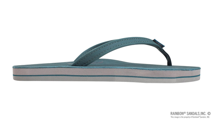 Single Arch Narrow Strap Sandals - Turquoise/Grey