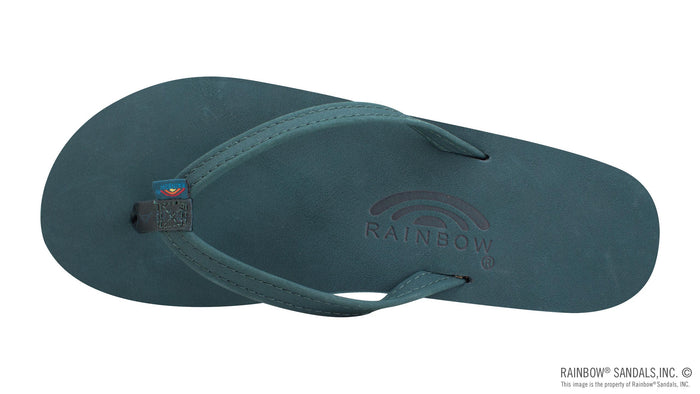 Single Arch Narrow Strap Sandals - Turquoise/Grey