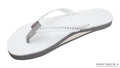 Single Arch Narrow Strap Swarovski Crystal Sandals - White