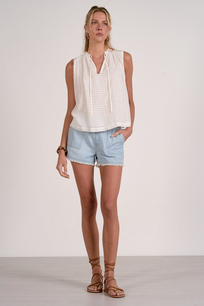 Sleeveless Flowy Top - Off White