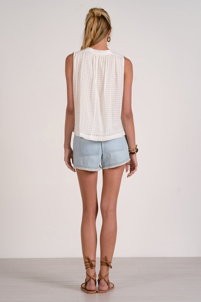 Sleeveless Flowy Top - Off White