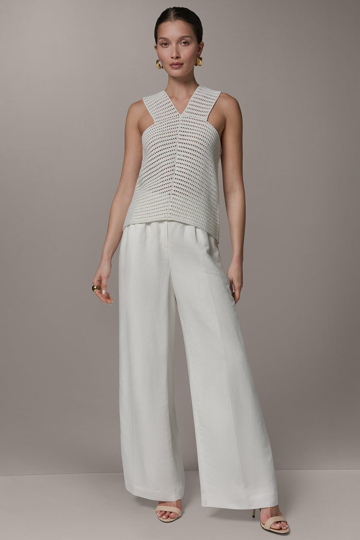 SLEEVELESS METALLIC SWEATER TANK