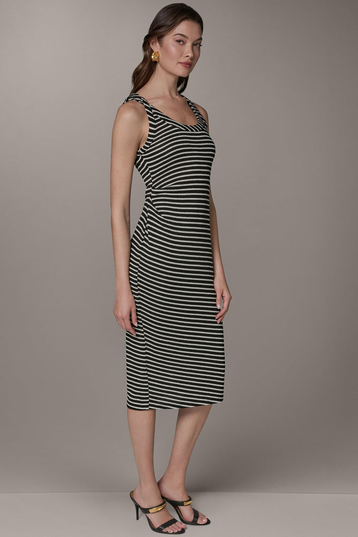 SLEEVELESS TWIST MIDI DRESS