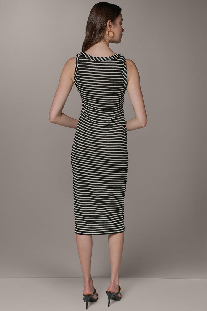 SLEEVELESS TWIST MIDI DRESS