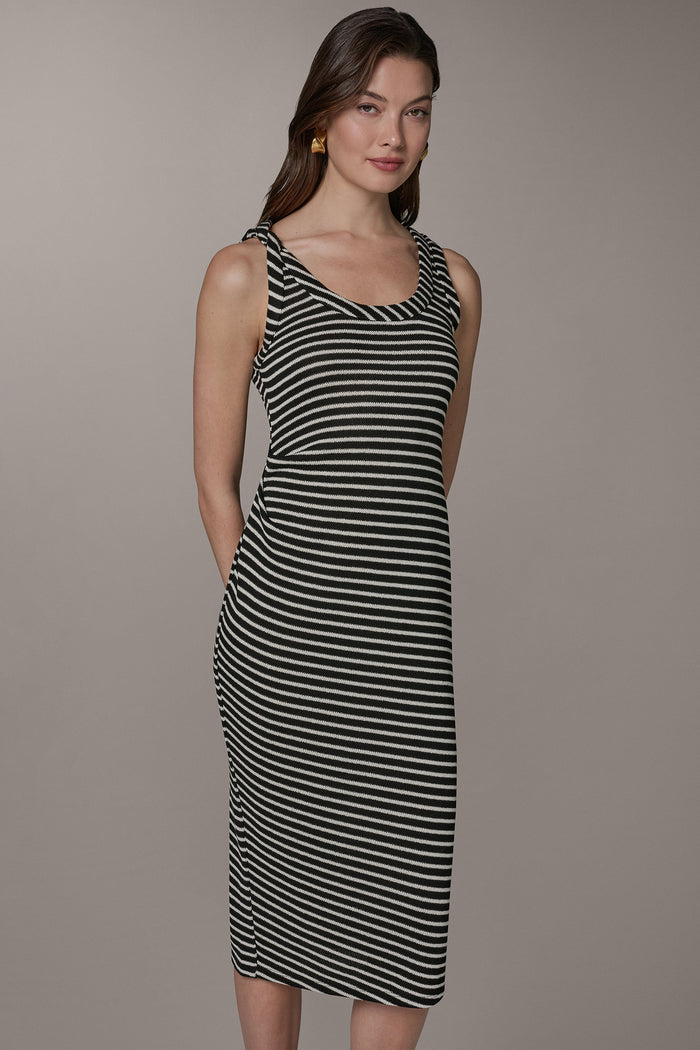 SLEEVELESS TWIST MIDI DRESS