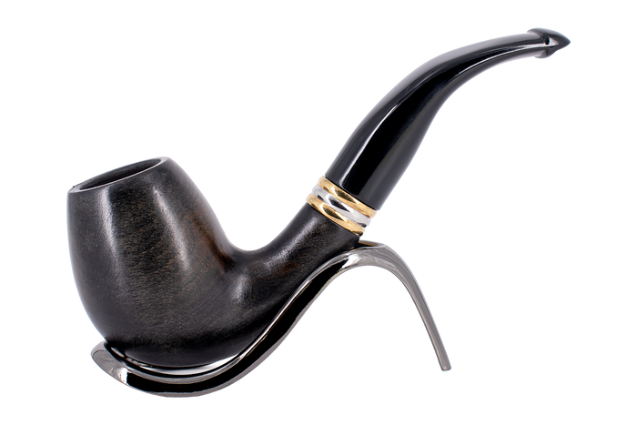 Smoke-King 9mm Black Beechwood Pipe - Bent