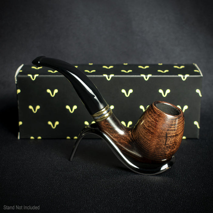 Smoke-King 9mm Brown Beechwood Pipe - Bent