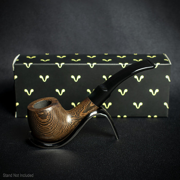 Smoke-King 9mm Brown Wenge Wood Pipe - Bent