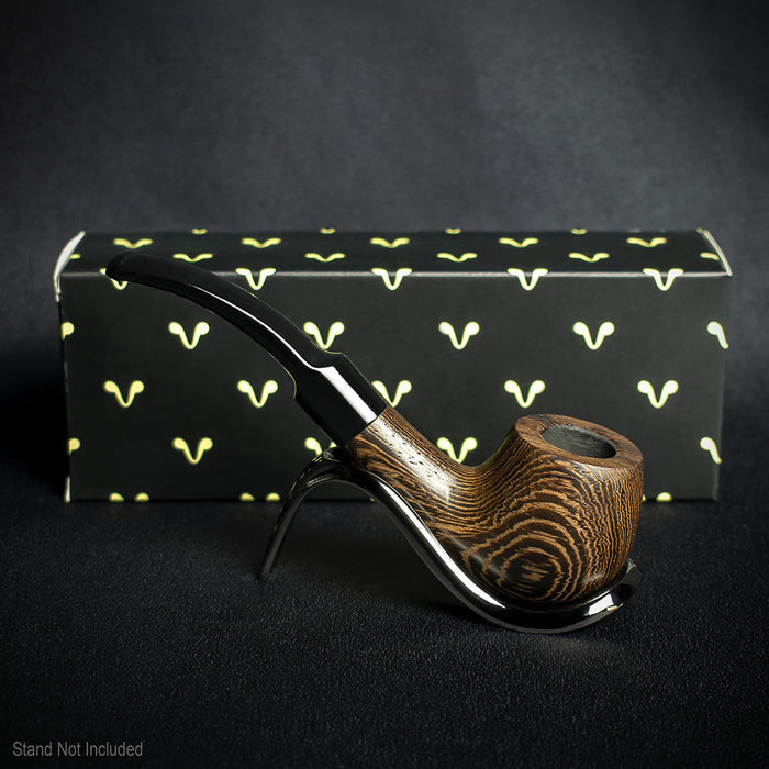 Smoke-King 9mm Brown Wenge Wood Pipe - Bent