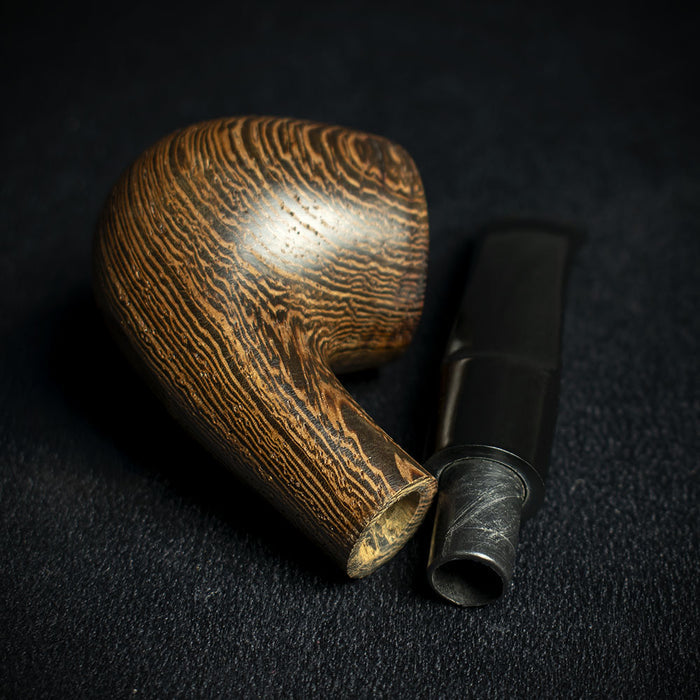 Smoke-King 9mm Brown Wenge Wood Pipe - Bent