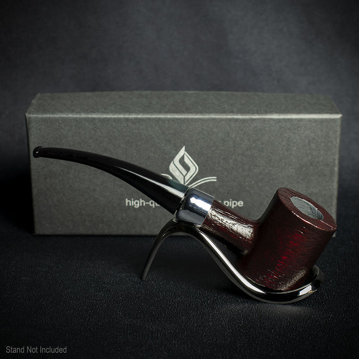 Smoke-King 9mm Rosewood Pipe - Curved Rustic