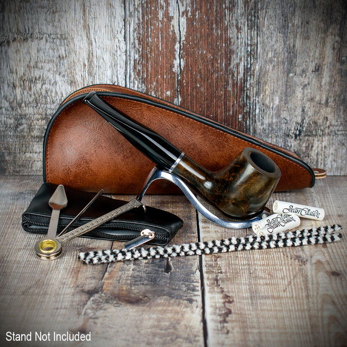 Smoke-King Pipe Smoker's  Starter Set - Brown Leather Pouch