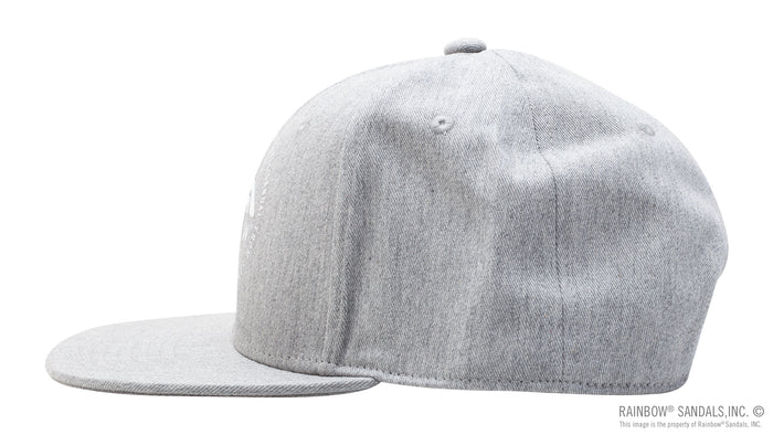 Snap-Back Trucker Hat - Graphite - White Rainbow Sandals Circle Logo