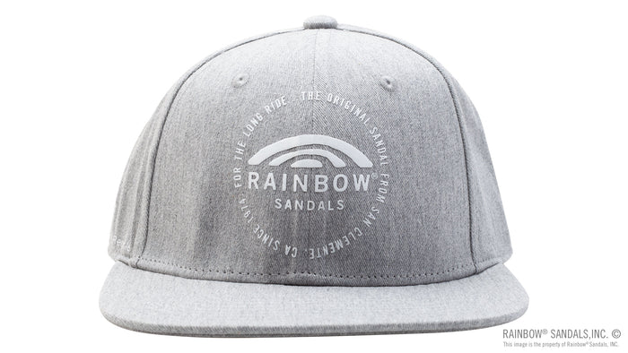 Snap-Back Trucker Hat - Graphite - White Rainbow Sandals Circle Logo