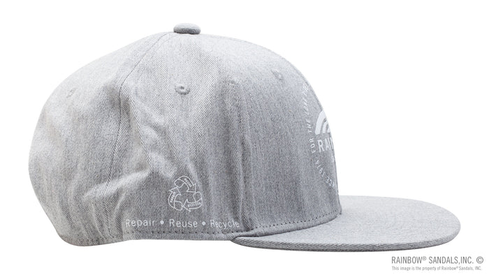 Snap-Back Trucker Hat - Graphite - White Rainbow Sandals Circle Logo