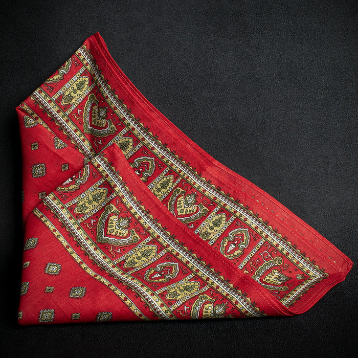 Snuff Handkerchief | Brown Paisley Pattern