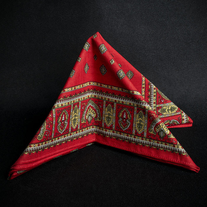 Snuff Handkerchief - Red Diamond Paisley