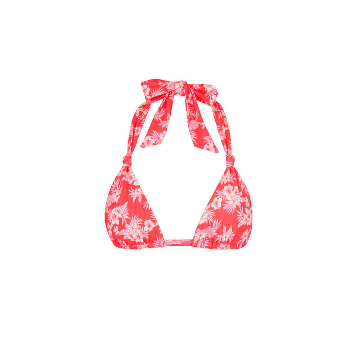 Soft Knot Halter Bikini Top - Island Punch