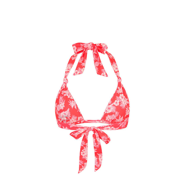 Soft Knot Halter Bikini Top - Island Punch