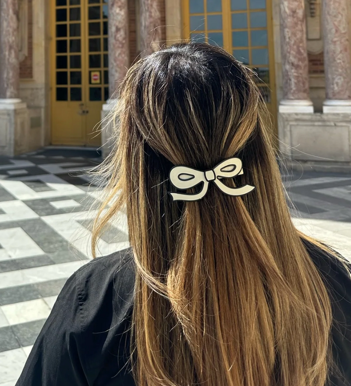 Solar Elipse Acetate Bow Clip
