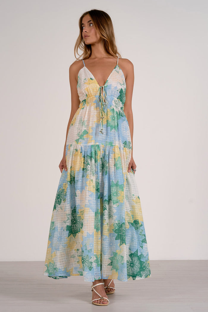 Spaghetti Strap Maxi Dress - Mint Crochet