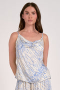 Spaghetti Strap Tank Top - Blue Sahara