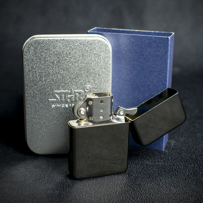 Star Petrol Lighter - Black Ice