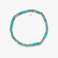 Stretch Anklet - Turquoise Bead - Silver